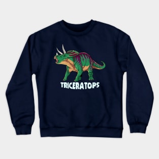 Triceratops Dinosaur Design Crewneck Sweatshirt